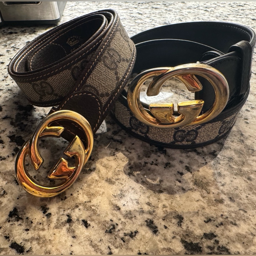 Vintage Gucci Leather Waist Belt - Picture 2 of 6